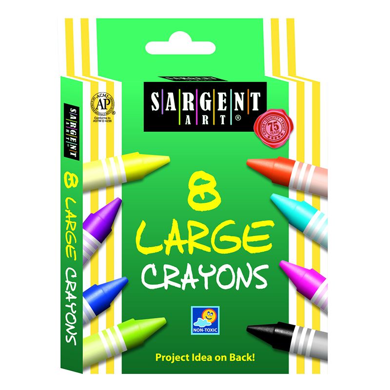 Sargent Art Crayons Jumbo 8 Count Tuck Box