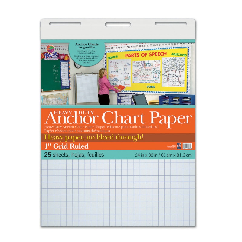 Heavy Duty Anchor 24X32 1In Grid Ruled Chart Paper