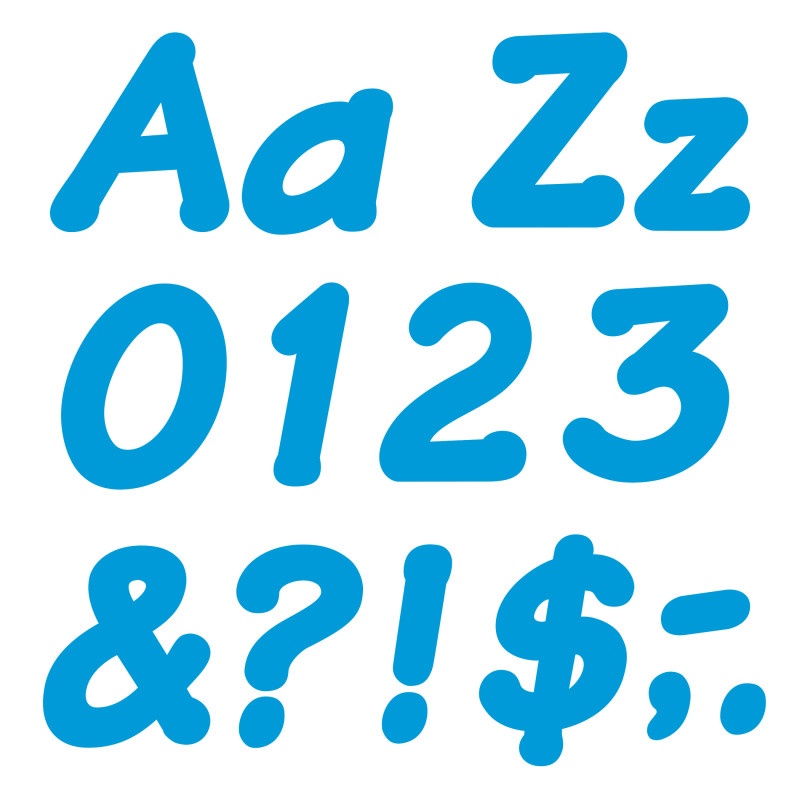 Ready Letters 4 Inch Italic Blue