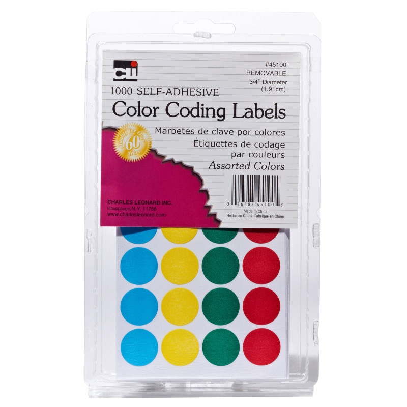 Color Coding Labels Assorted