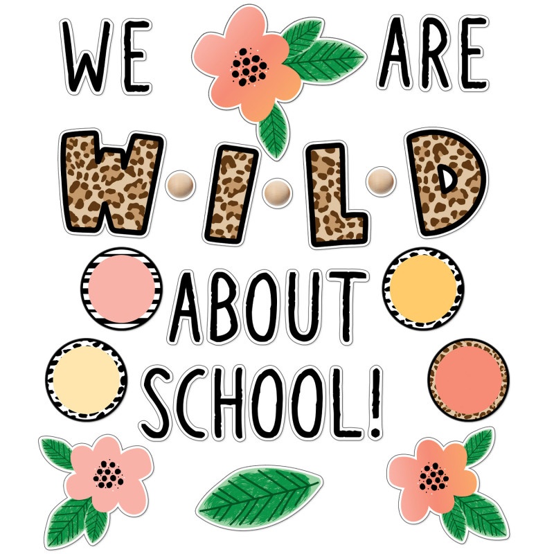 We Are Wild School Bulletn Bord Set Simply Safari