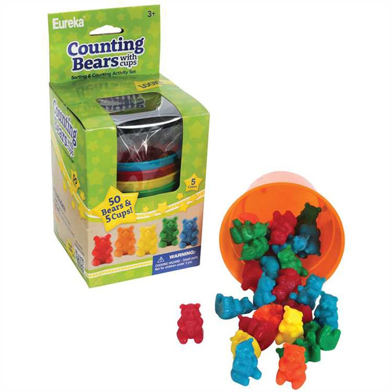 Counting Bear Cups 50 Ct Bears 5 Cups