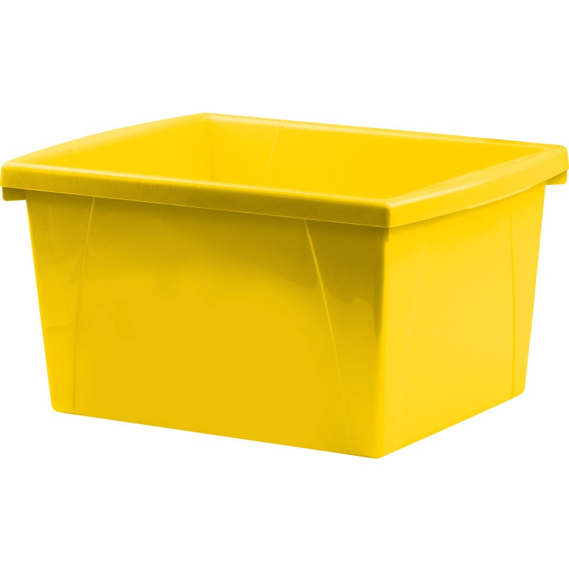 Small Yellow Classroom Storage Bin 4 Gallon