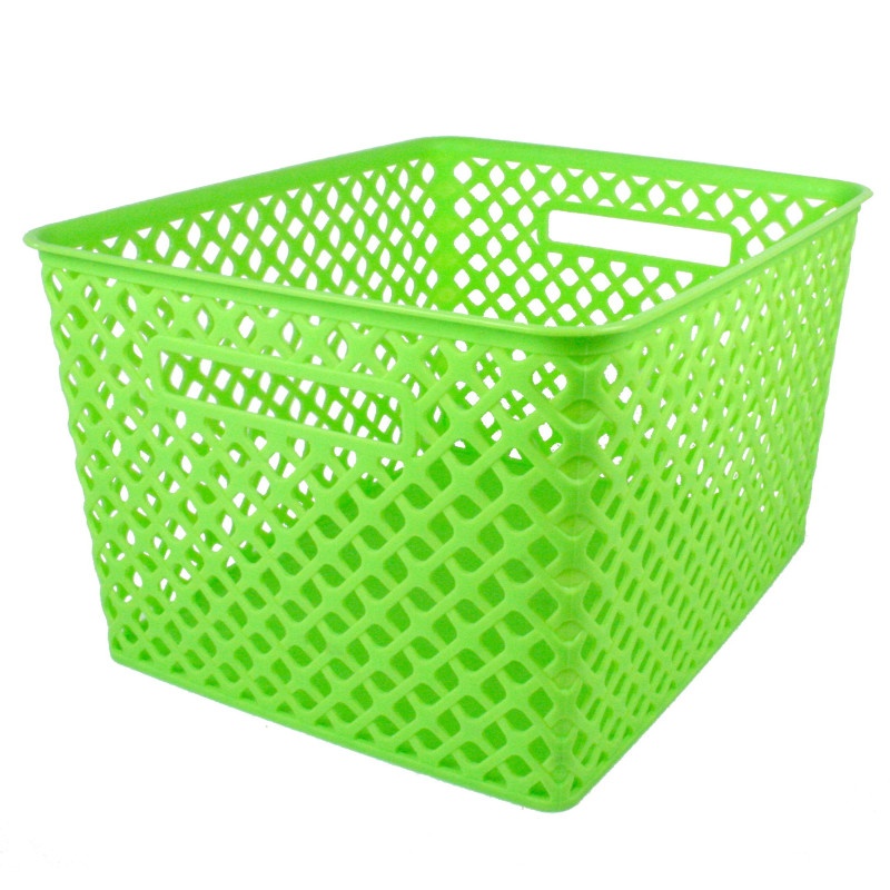Large Lime Woven Basket