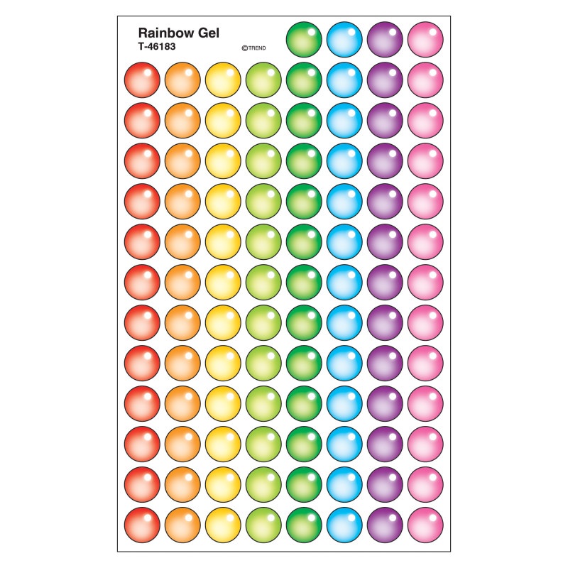 Rainbow Gel Superspots Stickers