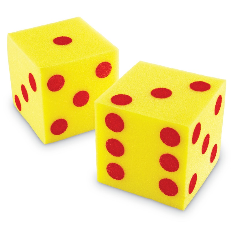 Giant Soft Cubes Dot 2Pk 5In Square