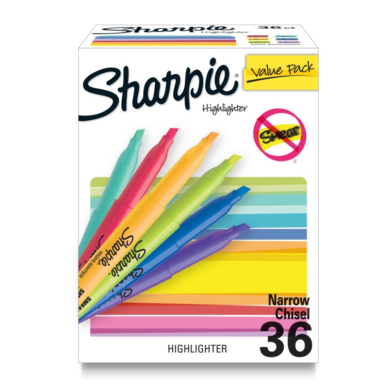 Sharpie Pocket Highlightr Asst 36Ct