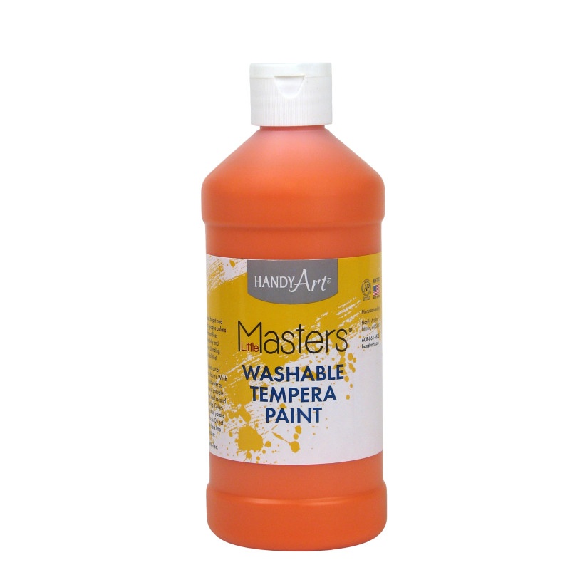 Little Masters Orange 16Oz Washable Paint