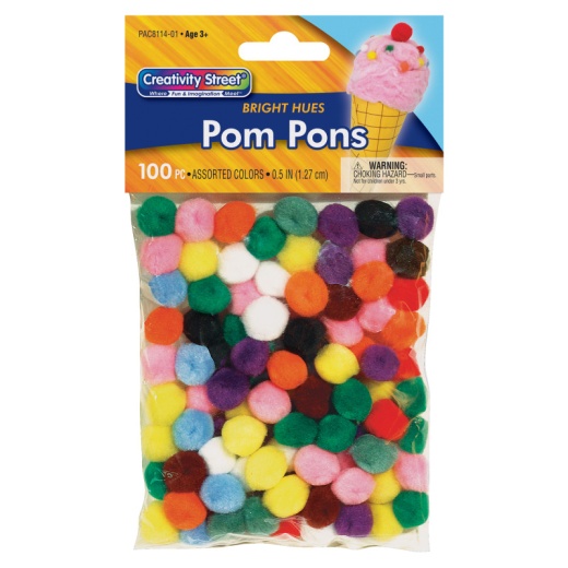 Pom Pons Assorted 1/2 Inch by Creativity Street