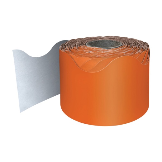 Orange Rolled Scalloped Borders