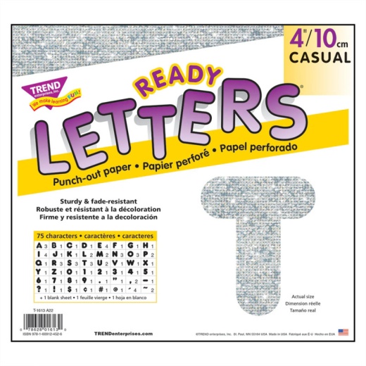 Ready Letters 4 Casual Silver Sparkle