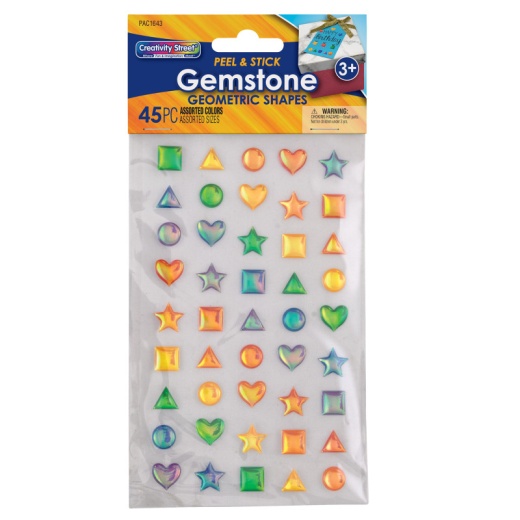 Scrapbookin Kids Gemstones Shapes Peel & Stick