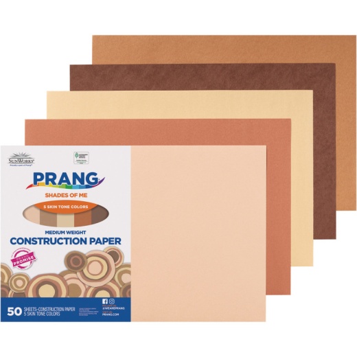 Construction Paper Skin Tone 12X18 5 Assorted Colors 50Pk