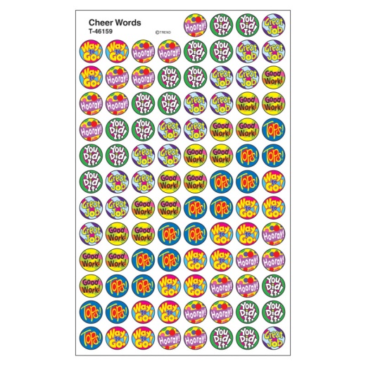 Trend Superspots Stickers Cheer Words
