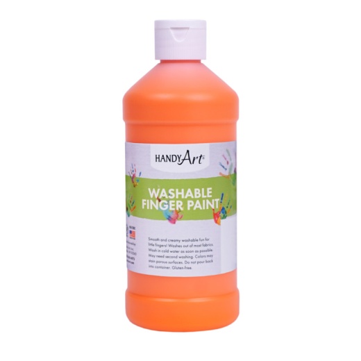Handy Art Orange 16Oz Washable Finger Paint - Unleash Your Child's Creativity!