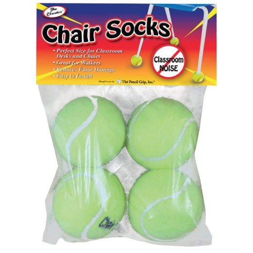 Chair Socks Yellow 4Pk - The Ultimate Classroom Management Solution