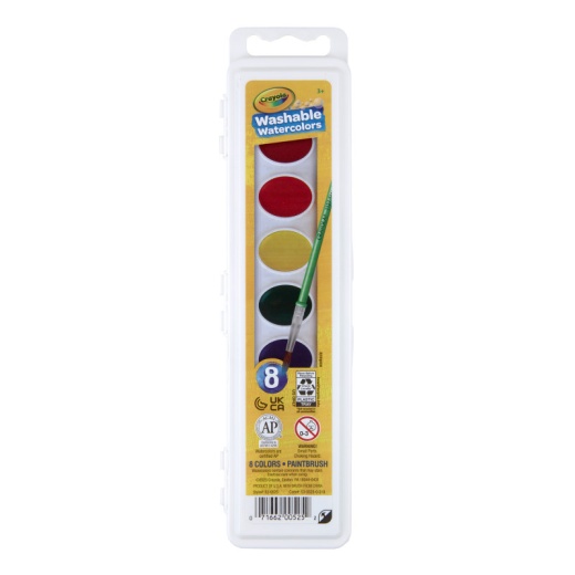 Washable Watercolors 8 W/Brush by Crayola