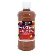 Sargent Art Washable Art-Time Tempera Paint 16oz-Brown