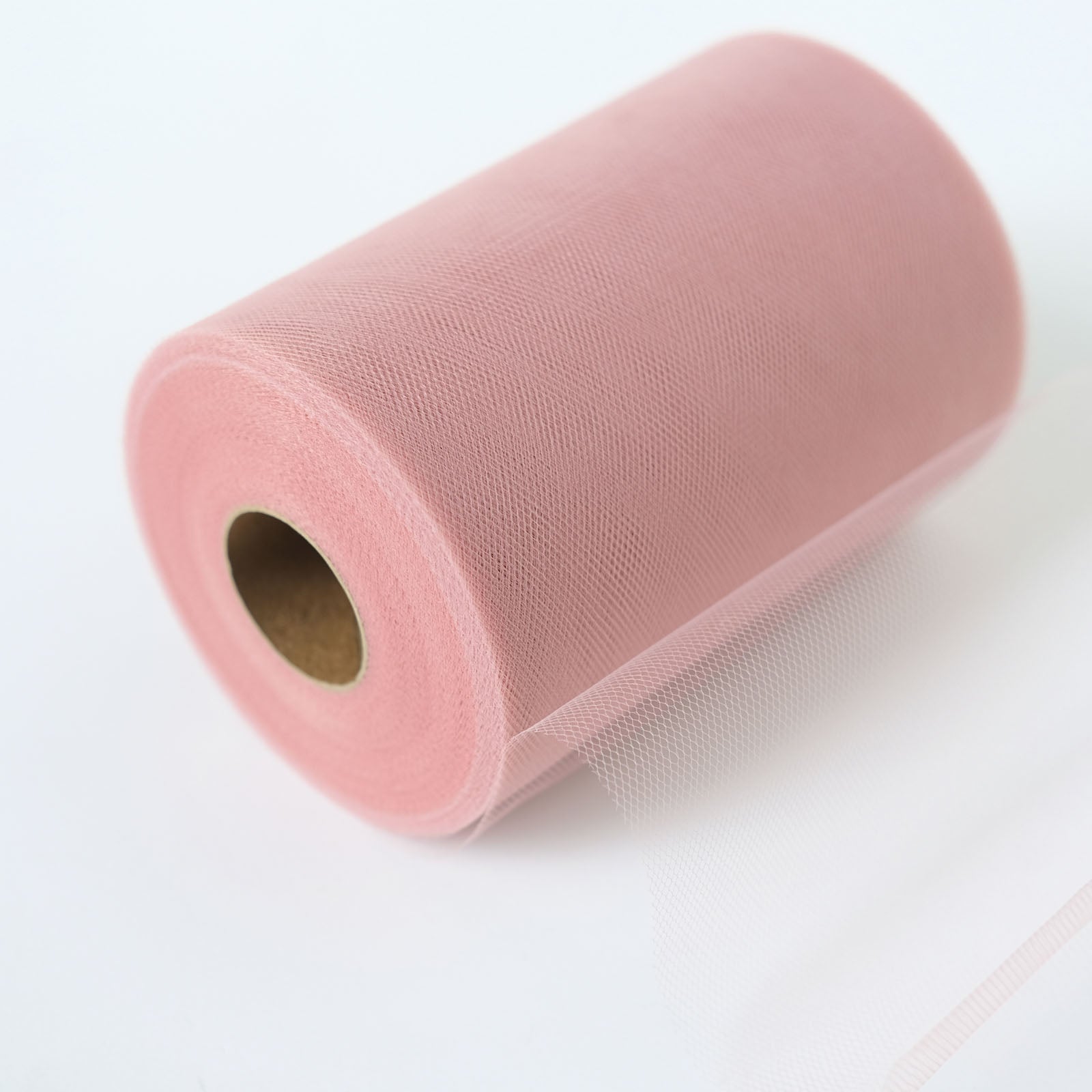Dusty Rose Tulle Fabric Bolt, Sheer Fabric Spool Roll For Crafts 6x100  Yards