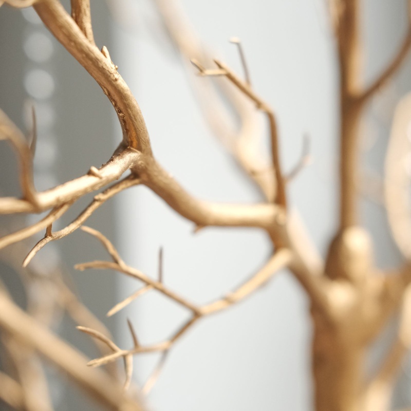 Metallic Gold Manzanita Tree Acrylic Bead Chains
