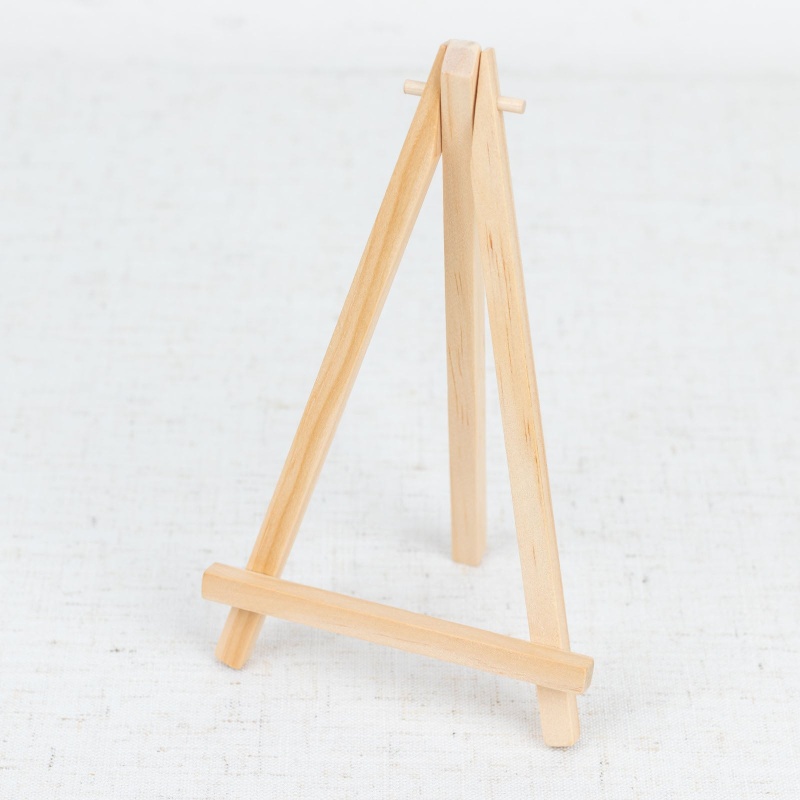 10 Pack Natural Small DIY Tabletop Wooden Display Easel Stands