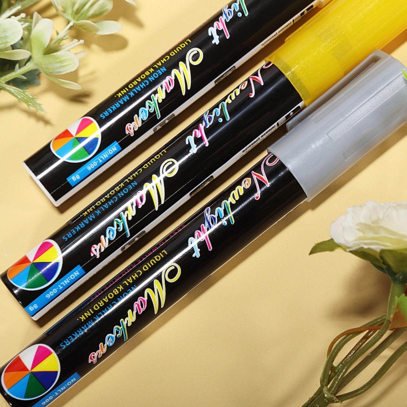 3 Pack  Erasable Liquid Chalk Marker 5mm Point Pens For