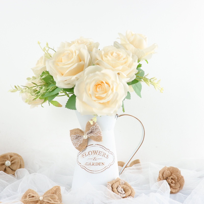 Burlap Flower Set,With 24 Handmade Flowers And Bow, 5 Burlap Lace Ribbon  Rolls,1 Twine From Cat11cat, $32.17