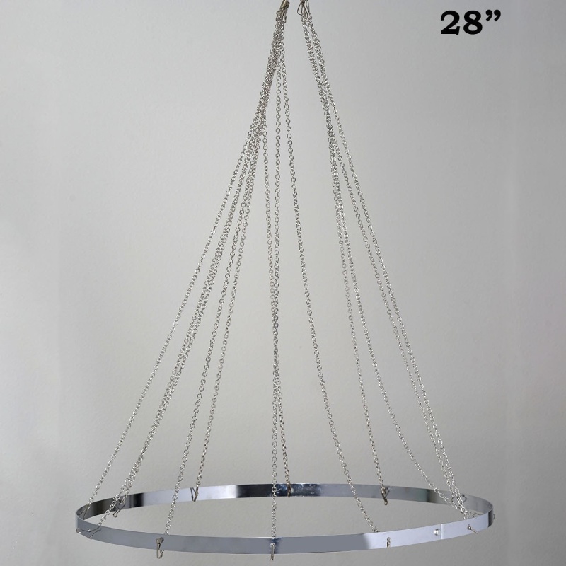 Hanging Hoop Ring Hardware For 12-Panel Ceiling Drapes And Free Tool Kit - 30"