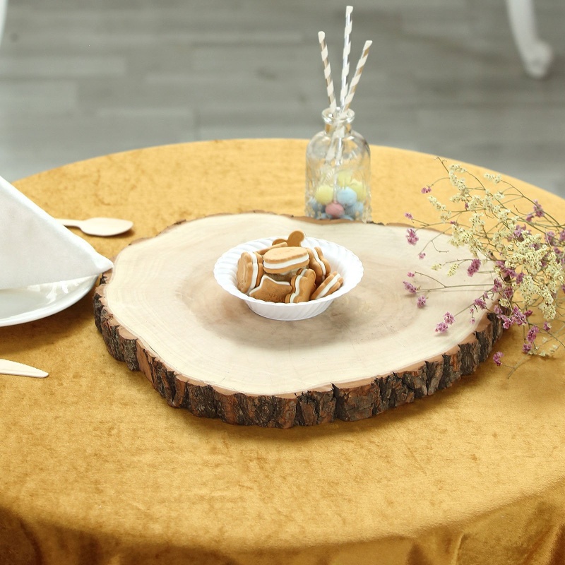 12 Dia, Rustic Natural Wood Slices, Round Poplar Wood Slabs, Table  Centerpieces