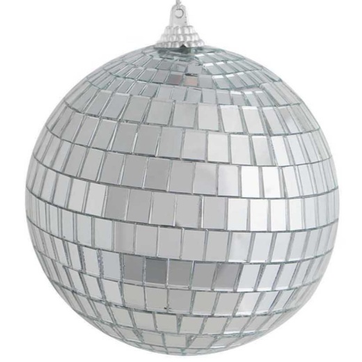 Mirrored Silver Disco Ball Mylar Reusable Foil Helium Air Balloon 15