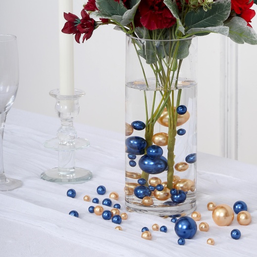Pink Blue Floating Pearl Centerpiece, Vase Fillers, Table Scatters No Hole
