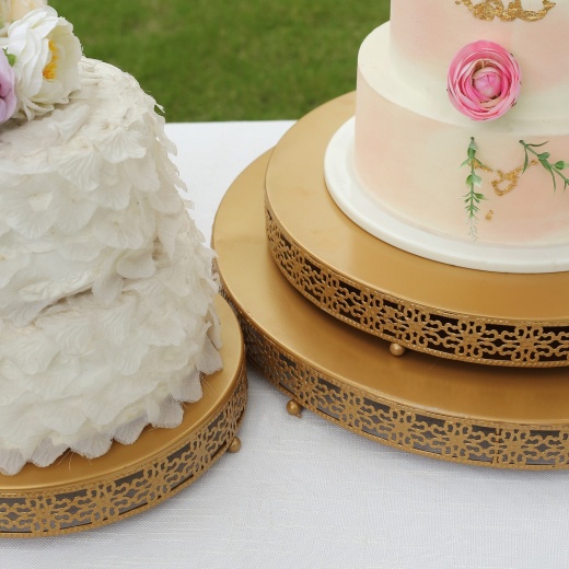 Gold Metal Fleur-De-Lis Top Royal Crown Cake Topper, Centerpiece 8
