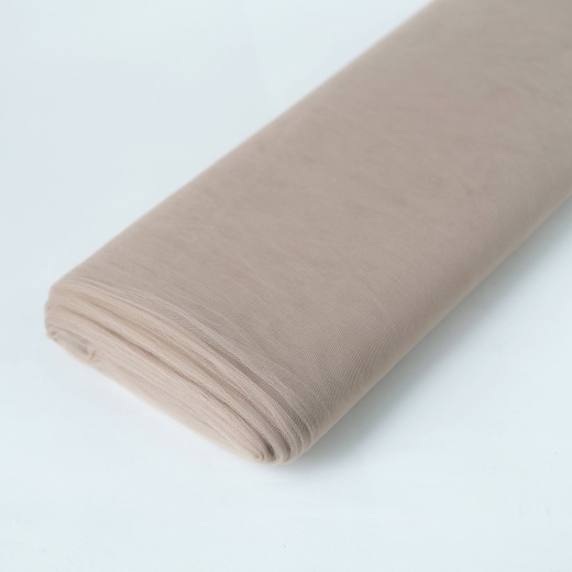 Taupe Tulle Fabric Bolt, Diy Crafts Sheer Fabric Roll 54X40 Yards