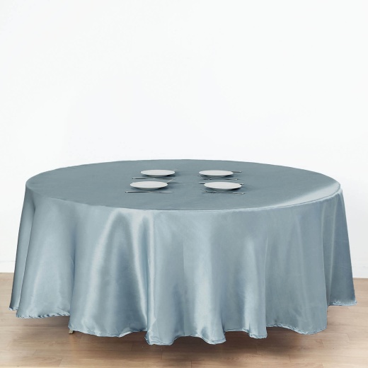 Satin 108 Round Tablecloth - Silver