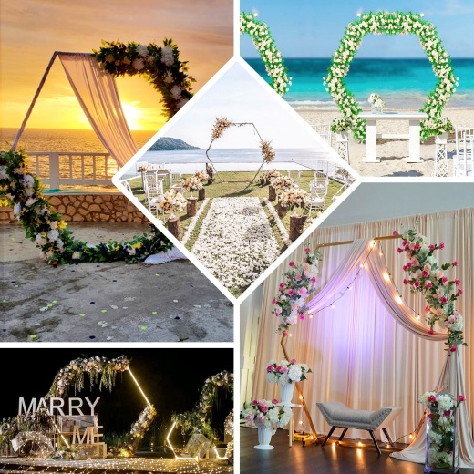 Sturdy Metal Backdrop Stand for Wedding Flower Arch Decorations