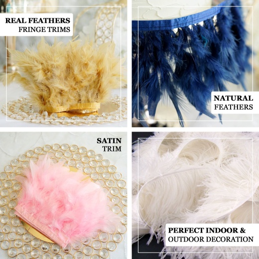 High Quality Ostrich Feather Trim Fringe Natural Ostrich Feather