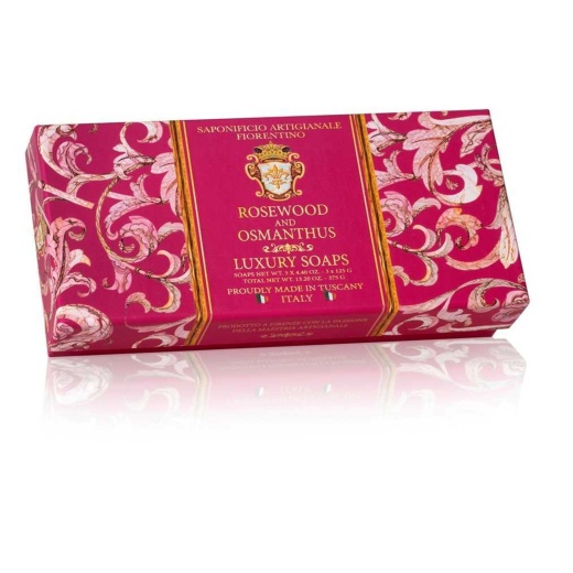 Saponificio Artigianale Fiorentino Bar Soap Set Rosewood & Osmanthus