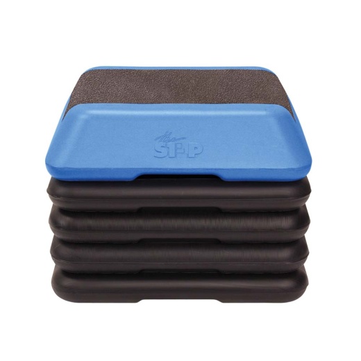 The Step Adjustable High Step Aerobic Platform With 4 Risers - Made In The Usa - Blue