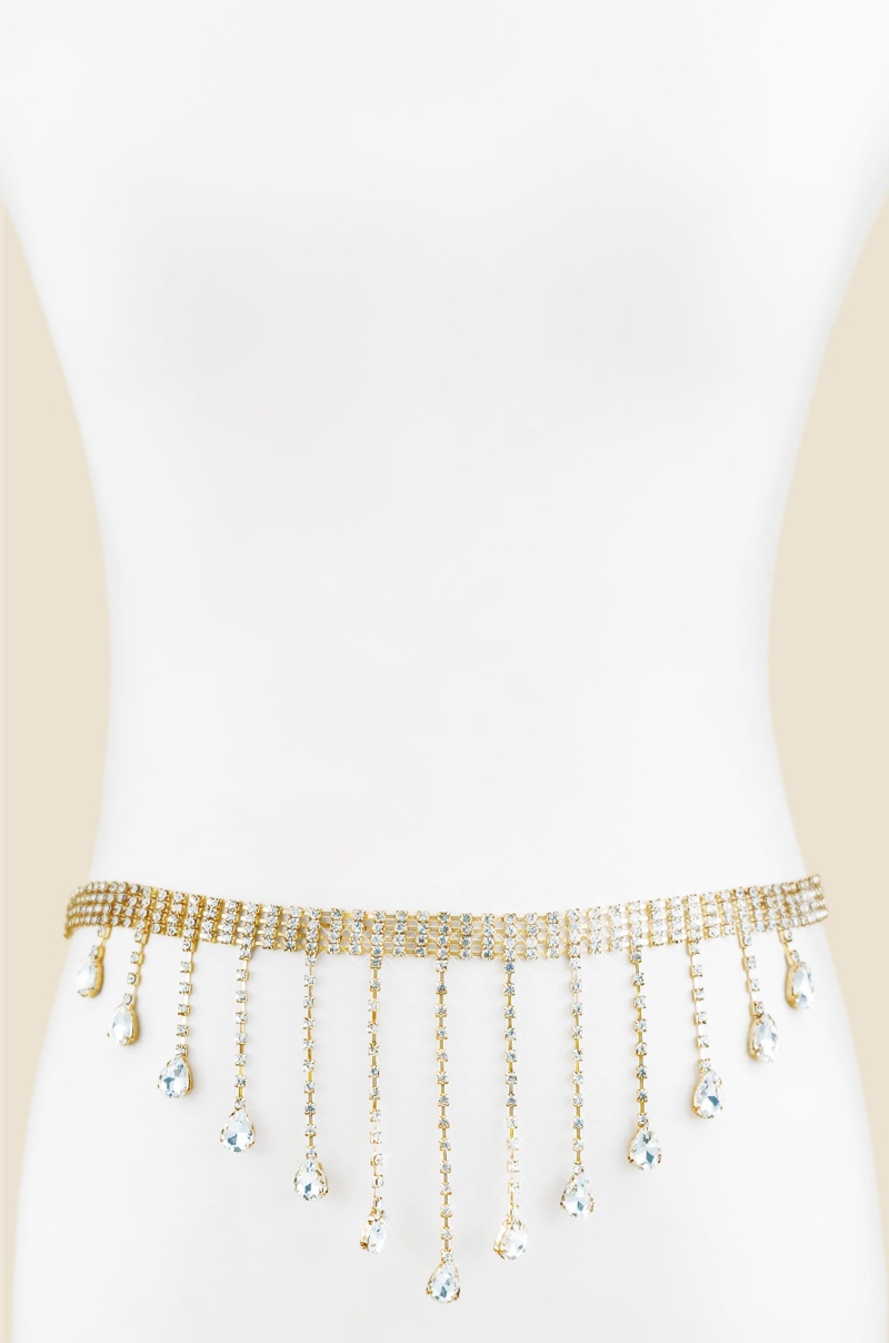 Crystal Raindrop Belt, Material: Clear Crystals