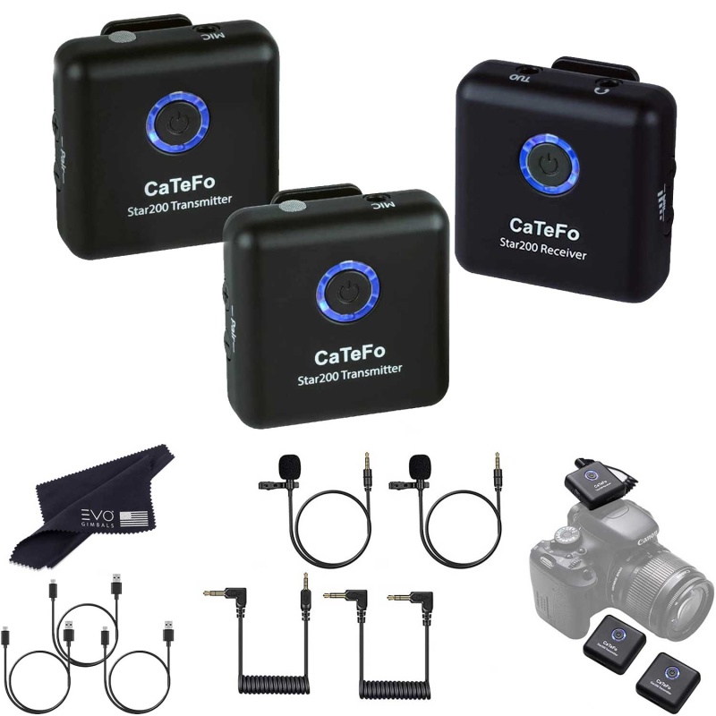 Catefo Star200 T1 Dual Channel Wireless Microphone System