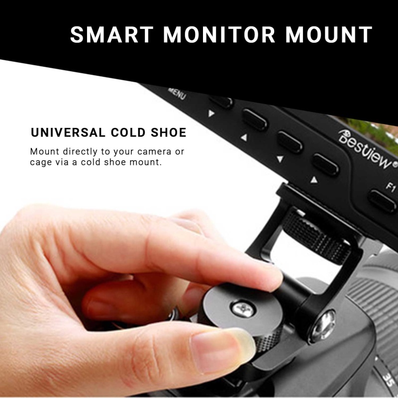 Cold Shoe Camera Monitor Mount With 180 Tilt