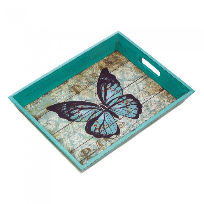 Blue Butterfly Serving Tray