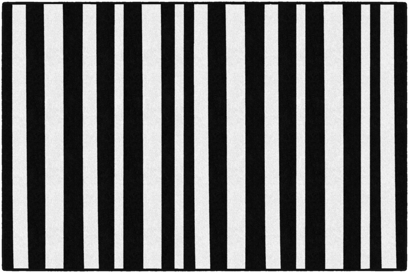 Simply Safari Black & White Zebra 5' X 7'6"