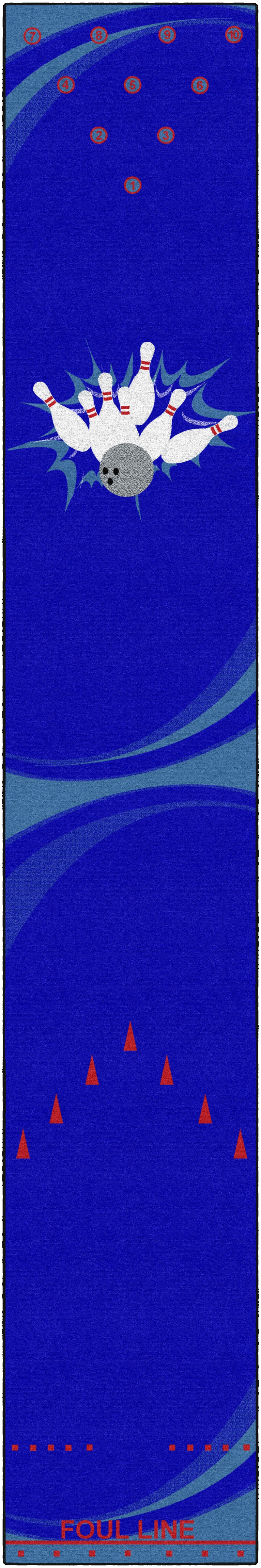 Strikes N' Spares Bowling 20' Skills Carpets 20'X40"