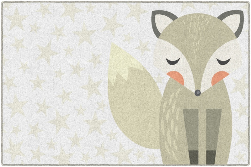 Woodland Animals Fox Rug 5' X 7'6"