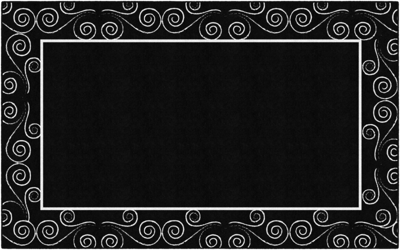 Industrial Café Swirls Border 7'6" X 12'