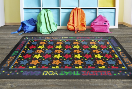 Reach for the Stars 5'10" x 8'4" Classroom Rug