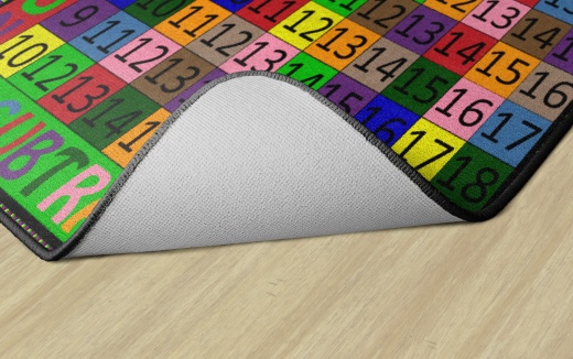 Addition And Subtraction 4' X 4' Educational Rug - USA Made