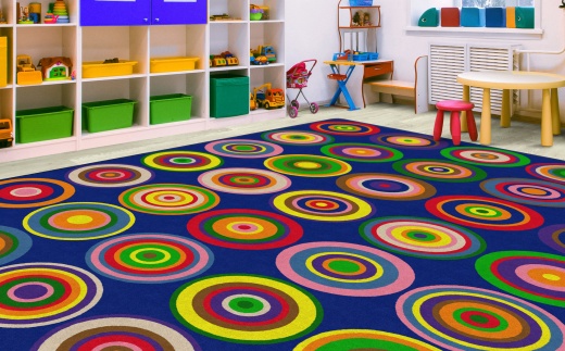 Color Rings 10'6 x 13'2 - Interactive Learning Carpet