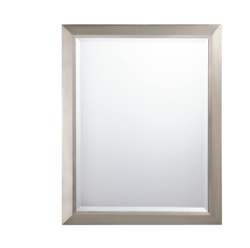 Classic 30 X 24 In. Rectangle Mirror In Brushed Nickel